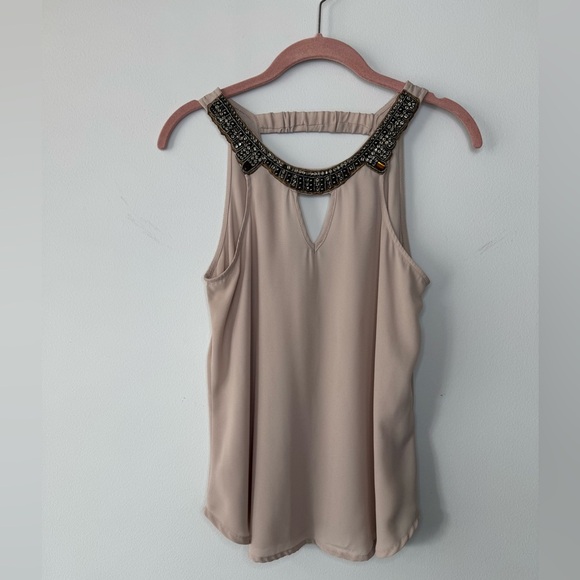 english rose Tops - English Rose Sleeveless Embellished Tank Top